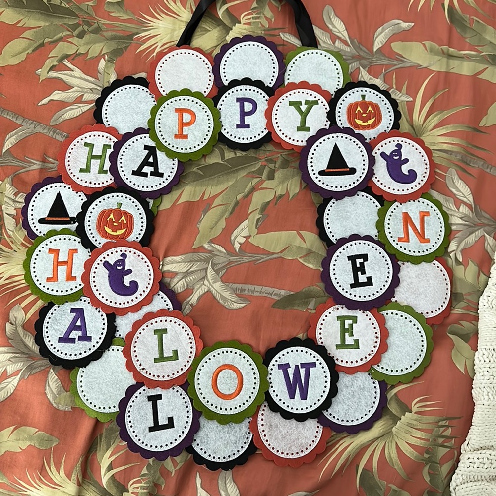 Cute Halloween Wreath Handmade